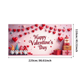 thumbnail image 3 of LUUFILx Valentine's Day Backdrop Banner for Party Background Decorations Romantic Celebration Photography Props Valentines Decors, 3 of 9
