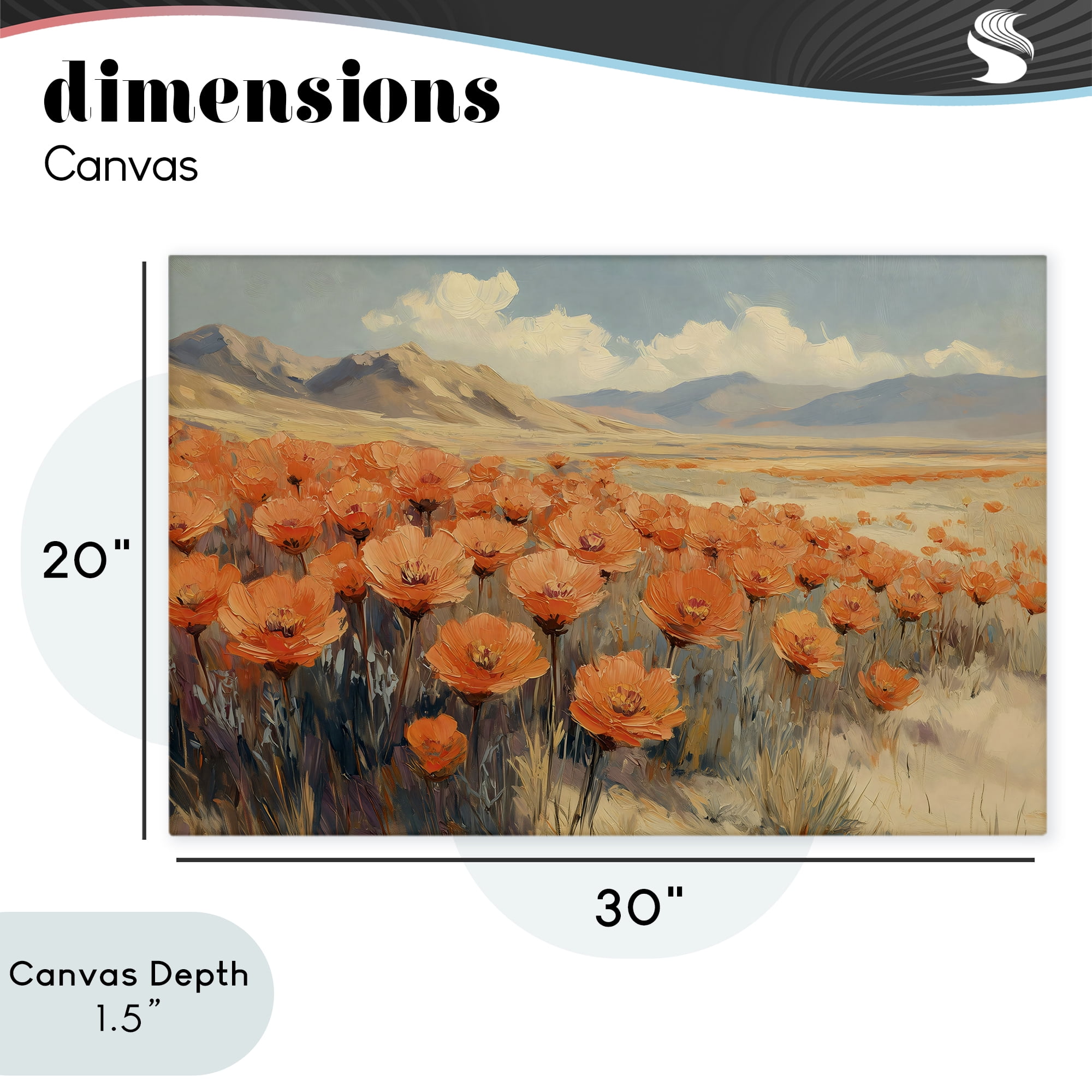 Stupell Industries Desert Poppies in Valley Canvas Wall Art, design by Gina Kelly