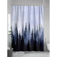 thumbnail image 5 of Shower Curtain Purple Forest Bathroom Curtains with Hooks, Waterproof Fabric Tree Silhouette Landscape Bath Shower Curtains Set for Bathroom Bathtubs Decor 72x72 Inch, 5 of 8