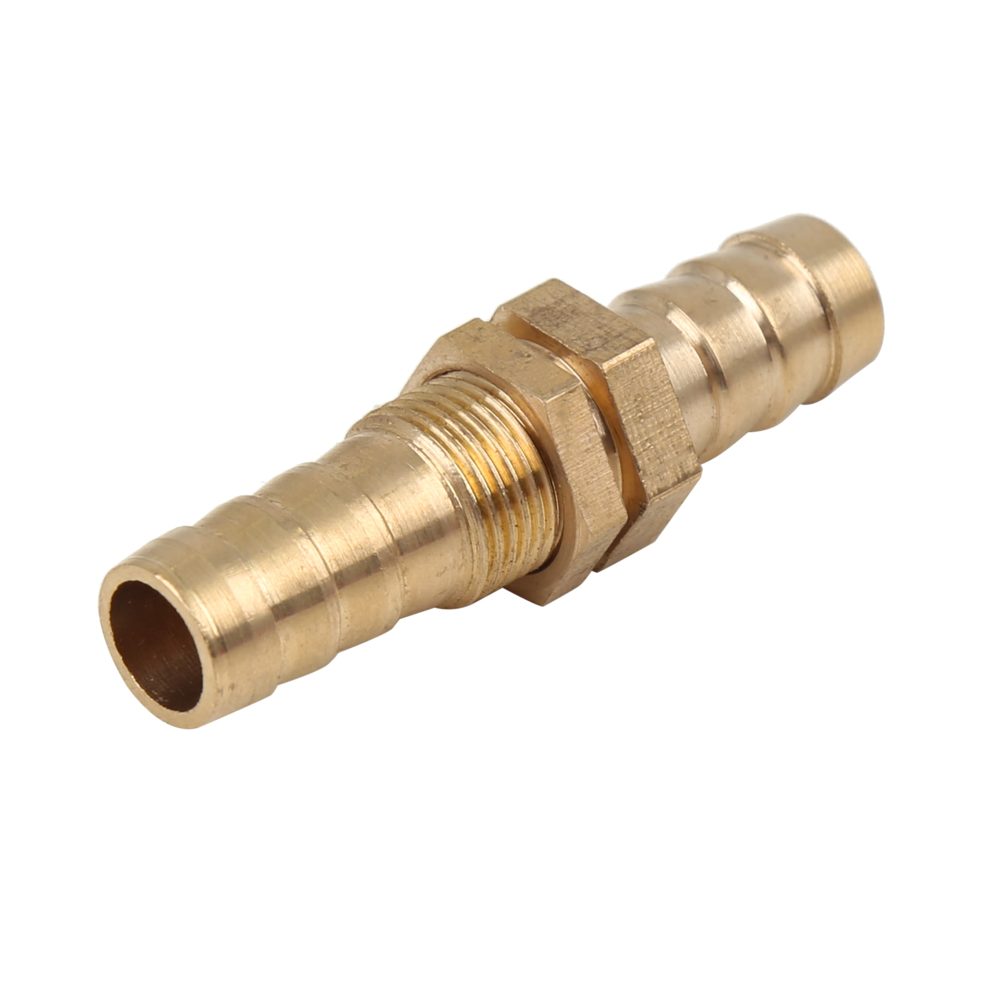 10mm Straight Brass Barbed Inline Joiner Connector Fuel Air Oil Gas Metal Tubing 