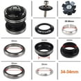 thumbnail image 4 of Mountain Bicycle 34/44/44-55/44-56mm Headset 1-1/8 MTB Road Bike Threadless Double Sealed Headset with Top Cap Aluminium Alloy Bike Front Fork Stem Headset Replacement Bike Accessory, 4 of 7