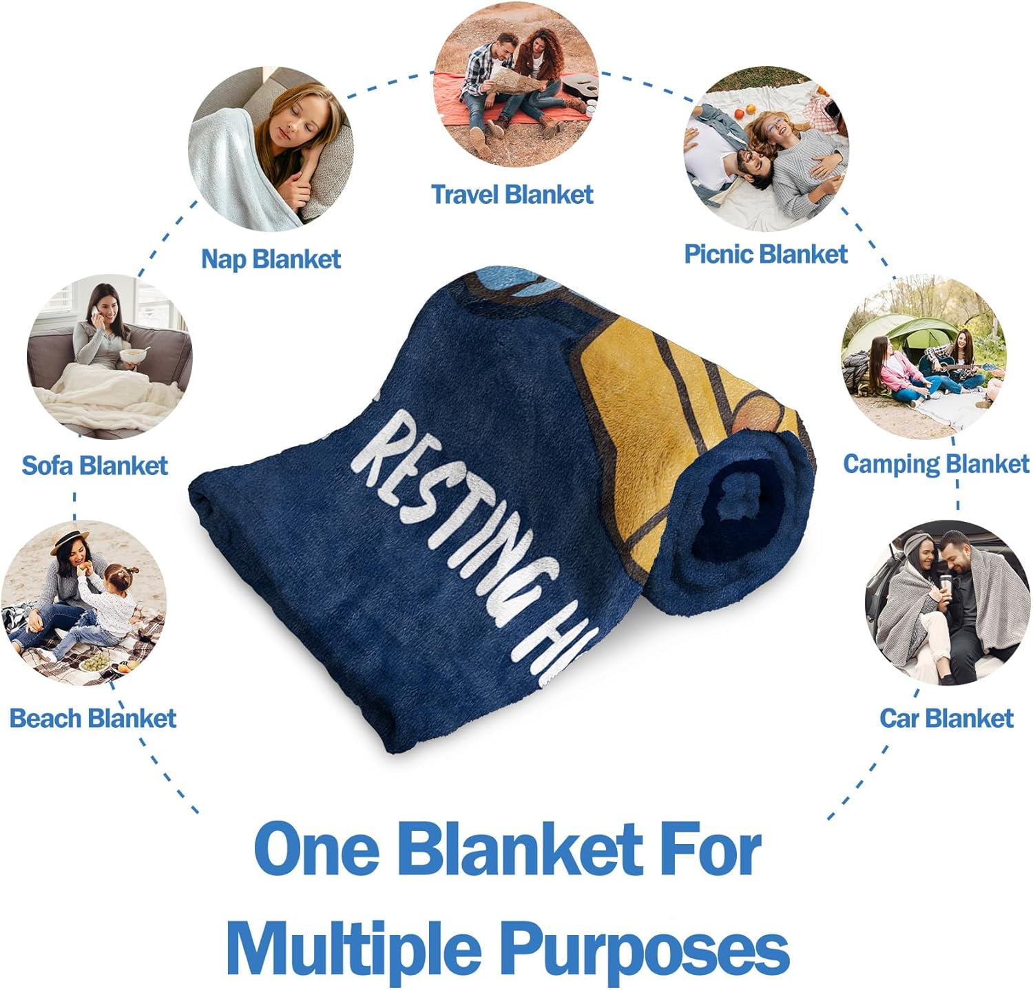Funny Birthday Gifts for Dad Husband, Dad is Not Sleeping Blanket, Dads Gifts from Daughter Son, Super Soft Throws Blanket for Couch and Napping