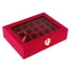 thumbnail image 4 of Organizador de Anillos de Joyería Titular de de Almacenamiento de Pendientes Caja de Presentación 20x15x4.7cm Rosa roja, 4 of 9