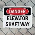 thumbnail image 5 of (2 Pack) Elevator Shaft Way OSHA Danger Sign 10 Inch X 7 Inch Indoor / Outdoor Rust-Free Aluminum Metal Signs for Workplace, Workshop, and Construction Site, Made in the USA, 5 of 8