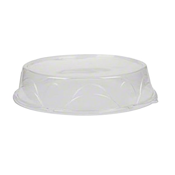 Pactiv Caterware SmartLock APET Plastic Round Tray Lid For 9812K, 9912K Flat Tray, Clear 50