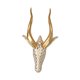 thumbnail image 5 of Cabeza de animal, decoración de pared, escultura de animal, regalo de cumpleaños, coleccionable, pared interior Blanco y dorado, 5 of 8