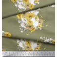 thumbnail image 3 of Soimoi Rayon Fabric Leaves & Wild Flower Floral Print Fabric by Yard 42 Inch Wide, 3 of 3