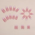 thumbnail image 2 of Prensa para ataúdes Hkanlre Bling de Fake Nails, cubierta completa, color rosa, 24 unidades, 2 of 7