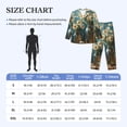 thumbnail image 4 of Susaid Delicate White Daisy Jars Print Men's Long Sleeve Pajama Set, Two-Piece Button-Down Loungewear PJs Set, Comfortable Sleepwear for Relaxation-Large, 4 of 7