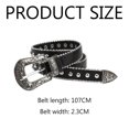 thumbnail image 4 of 1 par de jeans punk con correa de cuero con tachuelas y 107 cm de largo y 2,3 cm de ancho., 4 of 5