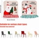 thumbnail image 2 of Fundas para sillas navideñas, mesa navideña para el hogar, fundas para sillas navideñas para decoración navideña, Festival, Cocina, 2 of 5