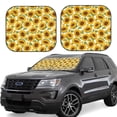 thumbnail image 1 of Easygdp Sunflowers for 2 PCS Foldable Car Sun Shade Front Windshield Sun Protection Cover for Car, SUV, Truck-Large, 1 of 6