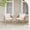 Grey, variant on Christopher Knight Home Wicker Rattan Outdoor Lounge Chair with Cushions, Steel Frame, White