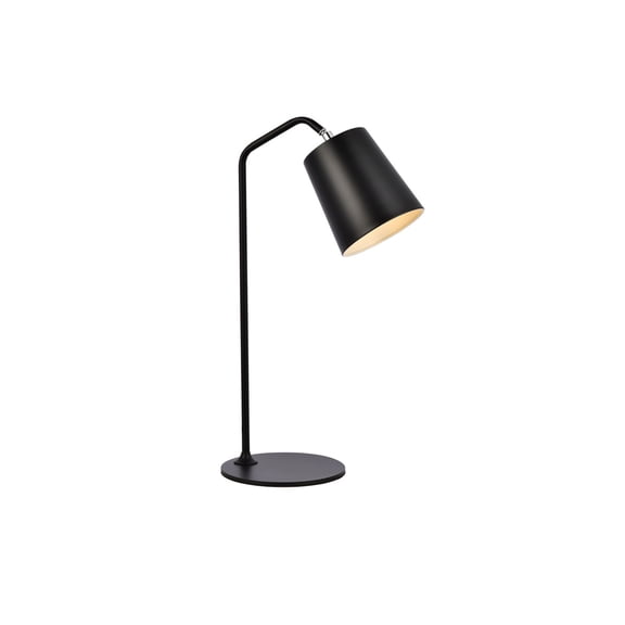 Living District Leroy 1-Light Modern Metal Table Lamp in Black