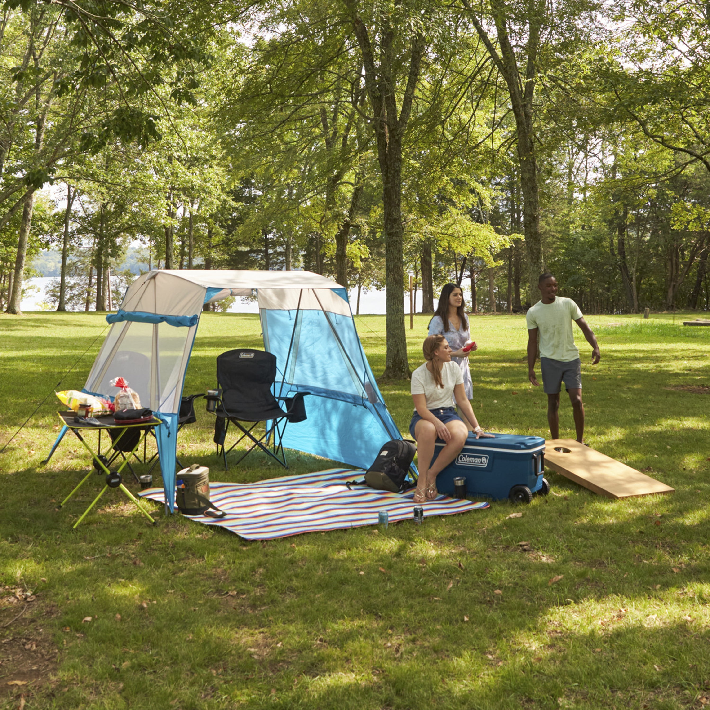Coleman Go Shade タープ Coleman Go Shade Backpack Sun Shade, Portable Pop-Up Beach Sun