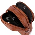 thumbnail image 7 of Crossbody Bags for Women Retro Soft Leather Shoulder Bag Fashion Handbag Multi Pocket Purse Casual Tote Satchel Bag with Adjustable Strap for Travel Shopping Beach Vacation Daily Use, 7 of 7