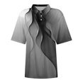 thumbnail image 3 of Kddylitq Women's Golf Polo T Shirts Lightweight Moisture Wicking Short Sleeve Shirt Quick Dry 3-Button Geometric Gray M, 3 of 4