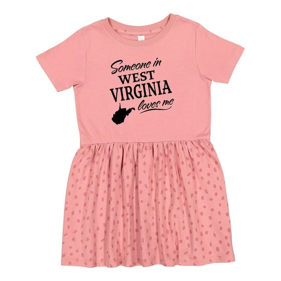 Inktastic Someone in West Virginia Loves Me Girls Toddler Dress