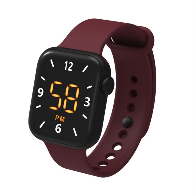 Reloj Deportivo Digital Led Reloj Electrónico Para Niños Impermeable Cómodo Reloj Cuadrado Con Pantalla Táctil Serendint EL017232-07