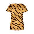 thumbnail image 4 of ICHUANYI Clearance Women Fashion Printed Casual V-Neck Short Sleeve Loose T-Shirt Blouse Tops(Yellow, XL) ICHUANYI WER2023081116850, 4 of 5