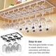 thumbnail image 4 of Matsuzay Soporte para copas de vino Comedor Restaurante Colgador de cocina Debajo del gabinete Copa Estante Reutilizable Ahorro de espacio Cocina y Comedor Negro, 4 of 6