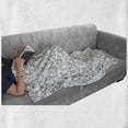 thumbnail image 5 of Vodka Soda Soft Flannel Fleece Throw Blanket, Continuous Monochrome Sketch Cocktails of Various Kinds Illustration, Cozy Plush for Indoor and Outdoor Use, 70" x 90", Charcoal Grey White, by Ambesonne, 5 of 5