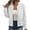 White, variant on Women's Lightweight Layering Jacket with Pockets Versatile Zippered Outerwear for Spring Fall Transition Comfortable Casual Coat