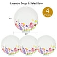 thumbnail image 3 of STP Goods  Lavender Meadow Bone China Soup Deep Plate Set of 4 - 8.5", 3 of 5