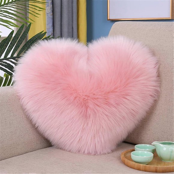 Heart Shape Decorative Throw Pillow Cover for Living Room Sofa Bedroom Office