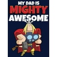 thumbnail image 2 of Boy's Marvel My Dad is Mighty Awesome Cartoon Thor  Graphic Tee Navy Blue X Small, 2 of 4
