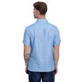 thumbnail image 2 of LA LEELA Men's Hawaiian Shirt Fashion Button Down Short Sleeves Holidays Aloha Party Casual Tops Summer Beaches Shirts for Men XL Blue Stripe, 2 of 6
