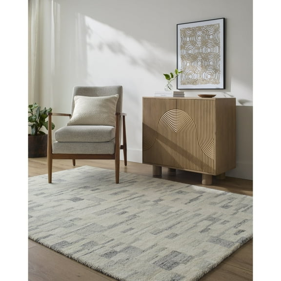 Livabliss x Becki Owens Max Moroccan Area Rug,5' x 7'6",Beige/Grey