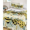 Bees Loves 3 Pieces Quilt Set, 1 Quilt with 2 Shams, Vintage Country ...