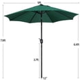 thumbnail image 5 of Alden Design 9 Foot Patio Umbrella with Crank and Push Button to Tilt, Dark Green, 5 of 12