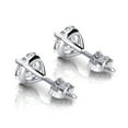 thumbnail image 2 of Luxurman Ladies 14k Solitaire Round Natural 2.0 Ctw Diamond Martini Stud Earrings For Her (White Gold), 2 of 4