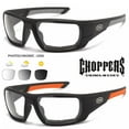 thumbnail image 2 of Choppers Hybrid Padded Motorcycle Glasses Transitional Lenses, 2 of 4