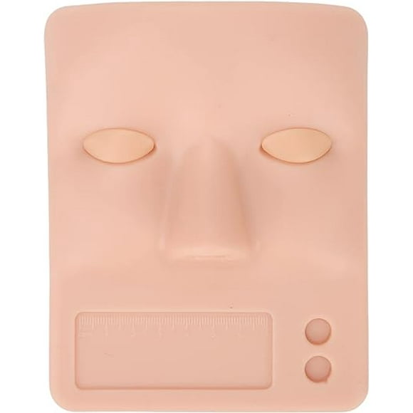 Makeup Replacement Eyelids for Training Head Eyelash Grafting Practice Face Silicone Removable Eyelids Mannequin Head Eyelash Extension Practice Head (Skin Color