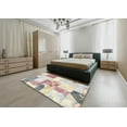 thumbnail image 5 of Ahgly Company Machine Washable Indoor Rectangle Abstract Tan Brown Gold Area Rugs, 7' x 10', 5 of 7