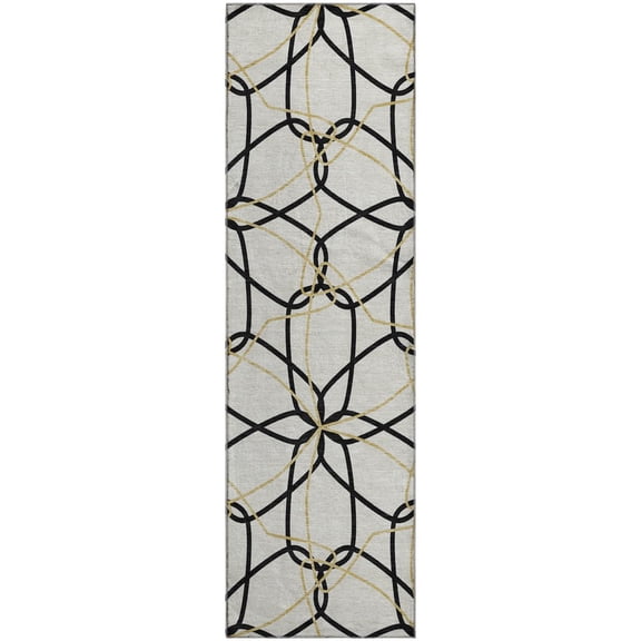 Dalyn Rugs Premium Machine Washable Mayfield AMF950 White 2'3" x 7'6" Runner Rug