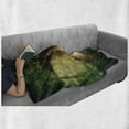 thumbnail image 6 of Spring Soft Flannel Fleece Throw Blanket, Tree of Life Themed Arrangement with Thirving Jungle Season Nature Print, Cozy Plush for Indoor and Outdoor Use, 50" x 70", Green Pale Yellow, by Ambesonne, 6 of 6