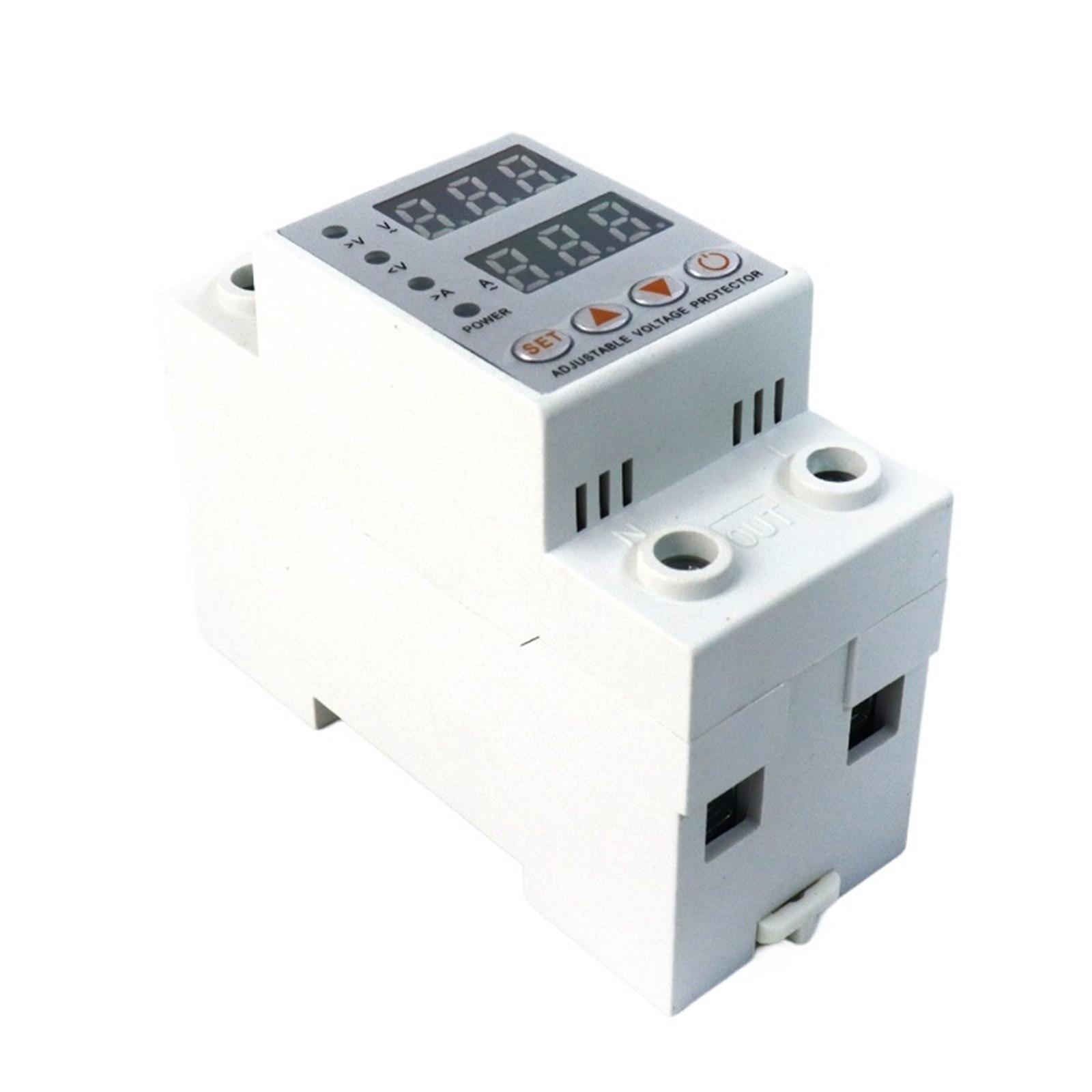 EJYWPSWD Din Rail Voltage Protector Relay Dual Display Adjustable Over Current and Under Voltage Protection Device 40A 63A 220V