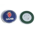thumbnail image 1 of 68mm 2 3-pin Saab Car Front Hood Emblem Tailgate Bumper Badge Compatible with Saab 9 3 9 5 9-3 9-5 Saab Emblem Decal Accessories Ya, 1 of 4