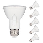 Westinghouse 6.5 Watt (50 Watt Equivalent) Clear PAR20 Flood Dimmable LED Light Bulb Medium (E26) Base with Color Temperature Selectable, 6-Pack
