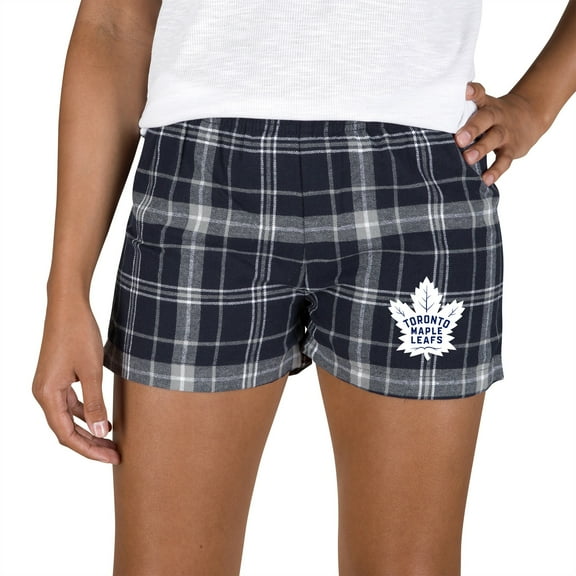 Women's Concepts Sport Navy/Gray Toronto Maple Leafs Ultimate Flannel Shorts