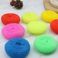 thumbnail image 4 of 24 bolas de limpieza antirayaduras de plástico de colores aleatorios para limpiar la grasa de los platos, estropajos de malla, suministros para el hogar, 4 of 8