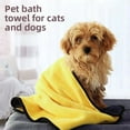 thumbnail image 4 of Premium Absorbent Pet Bath Towel Fast Drying Plush Coral Fleece for Dogs Cats Grooming Shower Drying, 4 of 12