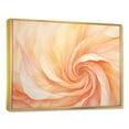 thumbnail image 2 of Designart "Swirling Sunkissed Peach Spiral" Abstract Spirals Floater Framed Wall Art Living Room, 2 of 5