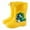 Yellow, variant on Kids Rain Boots for Boys Toddler Non Rubber Boots with Cute Cartoon Design Easy On Off Mid Calf Rainboots Size 8-9 Years