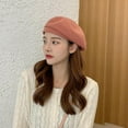 thumbnail image 2 of Knit Berets for Women French Beret Hat Solid Color Artist Hat Painter Cap Beanie Cap Bonnet for Chic Ladies Accessories, 2 of 7