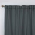thumbnail image 2 of Superior Blackout Solid Light Filtering Back Tab Curtain Panel Set, 42" x 108", Grey, 2 of 9